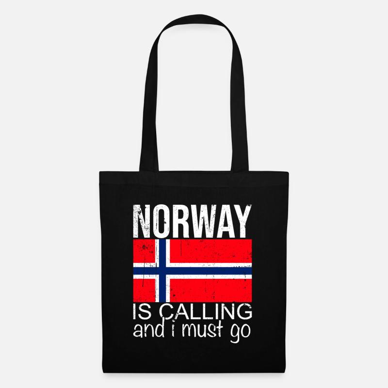 Norwegen Spruch - Stoffbeutel - Schwarz