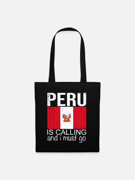 Peru Spruch - Stoffbeutel - Schwarz