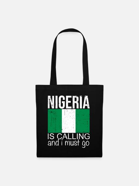Nigeria Spruch - Stoffbeutel - Schwarz