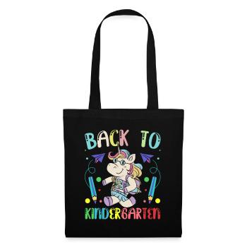 Retour à la maternelle Humour Enfants Doux dictons - Sac en tissu - noir - Devant