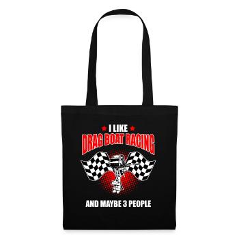 Conception de bateaux de course pour les courses de dragsters - Sac en tissu - noir - Devant