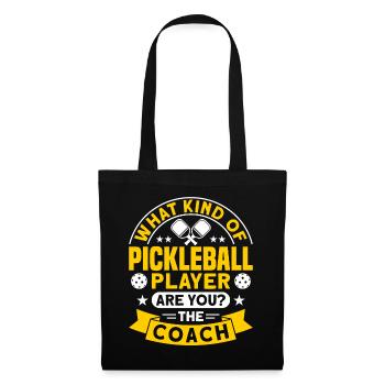 Coach Pickleball Spieler Pickleball Design - Stoffbeutel - Schwarz - Vorne