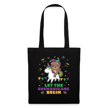 Mardi Gras Bear with Unicorn Carnival Costume - Tote Bag - black - Front