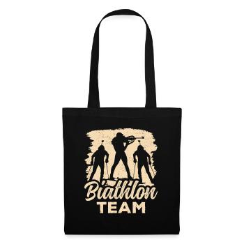 Biathlon Équipe Biathlète Biathlons Sport Biathlète - Sac en tissu - noir - Devant