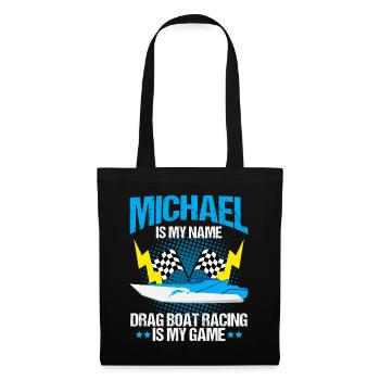 Conception de bateau de traînée pour les conducteurs de bateaux de course - Sac en tissu - noir - Devant