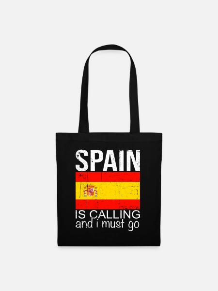 Spanien Spruch - Stoffbeutel - Schwarz