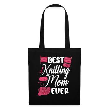 Knitting Knitter Mom Best Knitting - Stoffbeutel - Schwarz - Vorne
