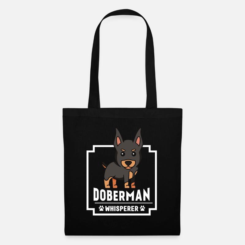 Dobermann Flüsterer Hunde Doberman Dobermänner - Stoffbeutel - Schwarz