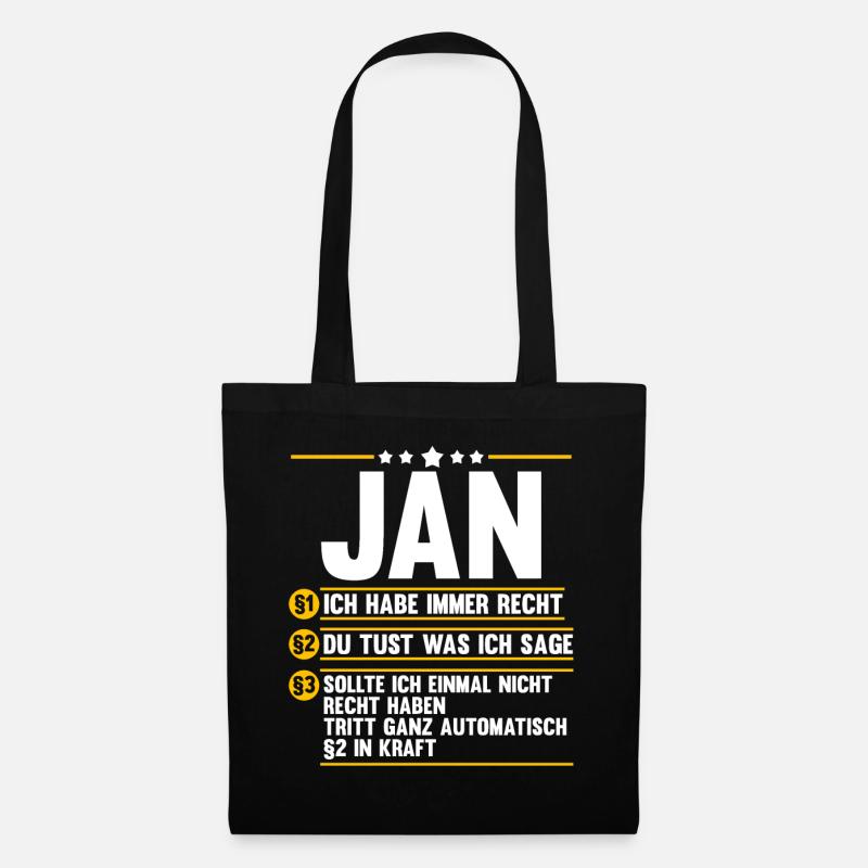 Jan - Stoffbeutel - Schwarz