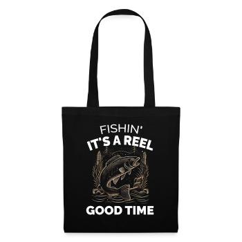 Fishin Its a Reel Good Time - Fishing - Tote Bag - black - Front