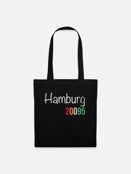 Hamburg - Stoffbeutel - Schwarz