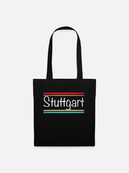 Stuttgart - Stoffbeutel - Schwarz