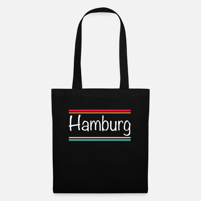 Hamburg - Stoffbeutel - Schwarz