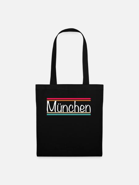 München - Stoffbeutel - Schwarz