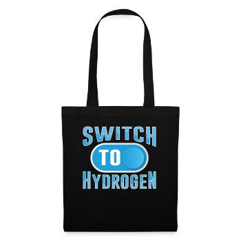 Passer à l’hydrogène énergie hydrogène - Sac en tissu - noir - Devant
