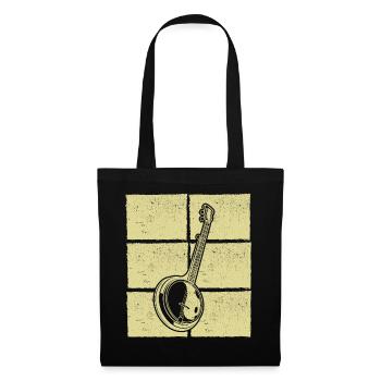 Banjo Banjo joueur Banjoïste - Sac en tissu - noir - Devant