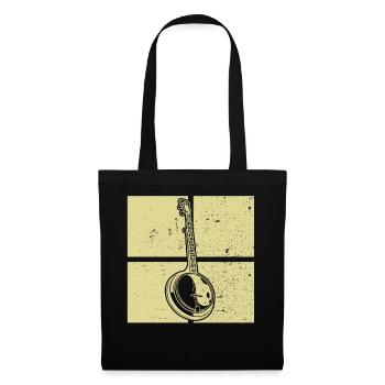 Banjo Banjo joueur Banjoïste - Sac en tissu - noir - Devant