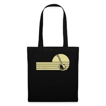 Banjo Banjo joueur Banjoïste - Sac en tissu - noir - Devant