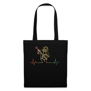 Banjo Banjo joueur Banjoïste - Sac en tissu - noir - Devant