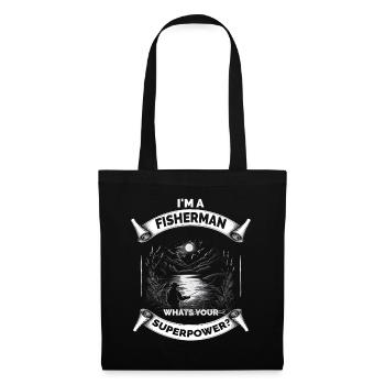 Funny Grandpa Dad Fishing Fisherman - Tote Bag - black - Front