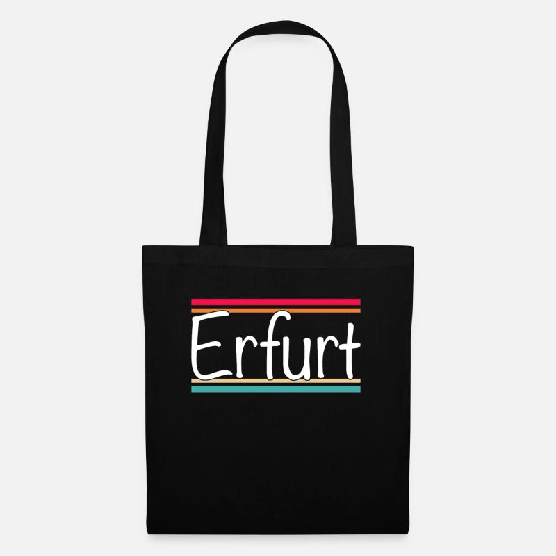 Erfurt - Stoffbeutel - Schwarz