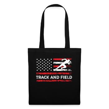 Athlétisme Drapeau sportif américain - Sac en tissu - noir - Devant