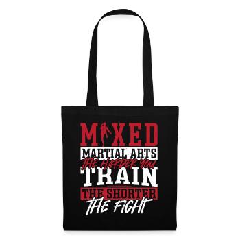 Arts martiaux mixtes Plus vous vous entraînez plus dur - Sac en tissu - noir - Devant