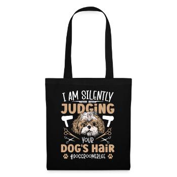 Je juge silencieusement le chien à poils de votre chien - Sac en tissu - noir - Devant