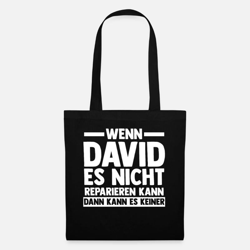 David - Stoffbeutel - Schwarz