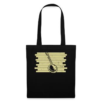 Banjo Banjo joueur Banjoïste - Sac en tissu - noir - Devant