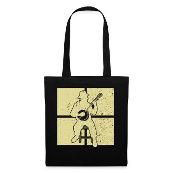 Banjo Banjo joueur Banjoïste - Sac en tissu - noir - Devant