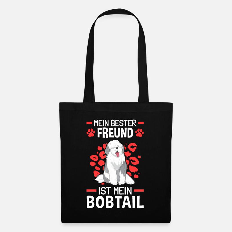Bobtail ist mein Freund Altenglischer Bobtail - Stoffbeutel - Schwarz