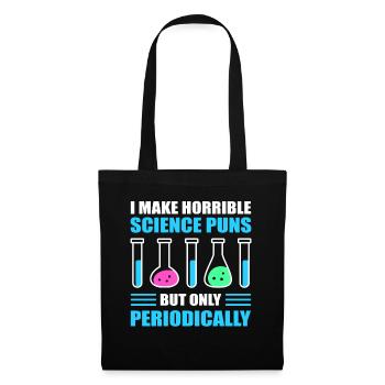 Science Puns Periodically Chemistry Teacher - Stoffbeutel - Schwarz - Vorne