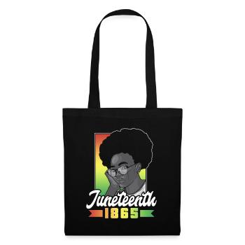 Juneteenth 1865 African American Black Afrika - Stoffbeutel - Schwarz - Vorne