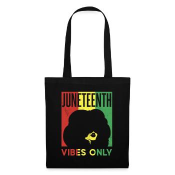 Seulement Juneteenth Vibes Black African American 1865 - Sac en tissu - noir - Devant