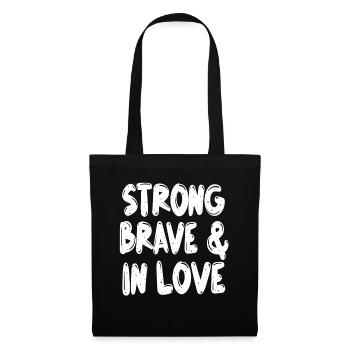 Strong Brave and In Love Black History Month - Tote Bag - black - Front