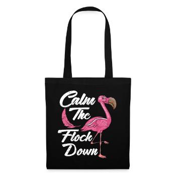 Lustiger Flamingo Spruch - Stoffbeutel - Schwarz - Vorne