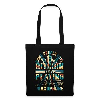 Saxophoniste - J’adore jouer du saxophone - Sac en tissu - noir - Devant