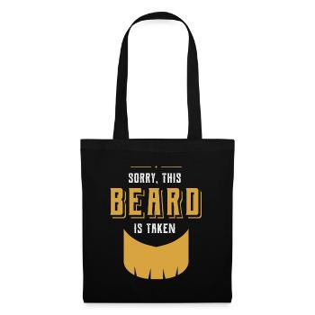 Sorry This Beard is Taken - Valentine's Day Funny - Tote Bag - black - Front