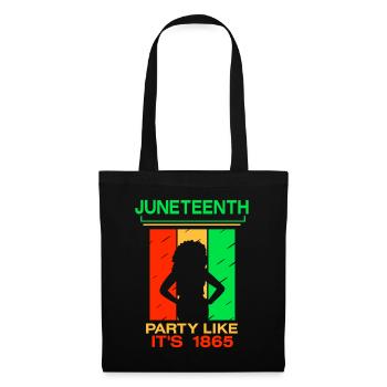 Juneteenth Feiern Wie Im Jahre 1865 Afrika Black - Stoffbeutel - Schwarz - Vorne