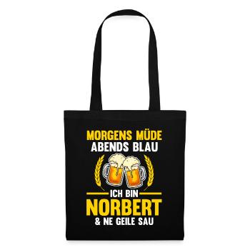 Norbert - Stoffbeutel - Schwarz - Vorne