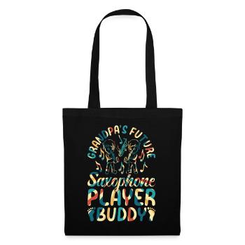 Bébé saxophoniste - Grandpa’s Future Saxophone Play - Sac en tissu - noir - Devant