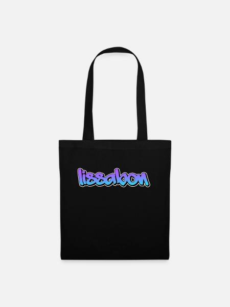 Lissabon - Stoffbeutel - Schwarz