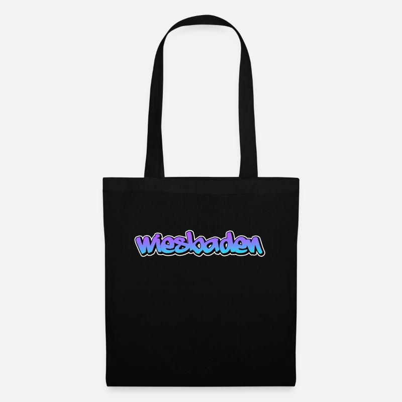 Wiesbaden - Stoffbeutel - Schwarz