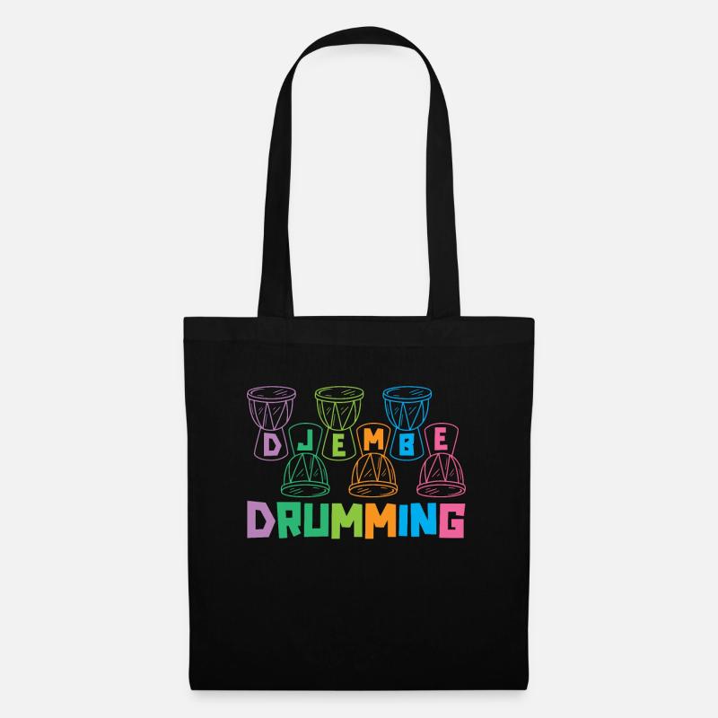 Djembe Drumming Musical Instrument Djembe Player - Stoffbeutel - Schwarz
