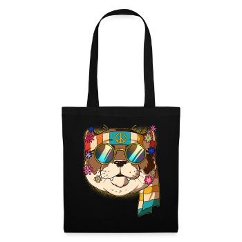 60s 70s Costume Groovy Hippie - Sac en tissu - noir - Devant