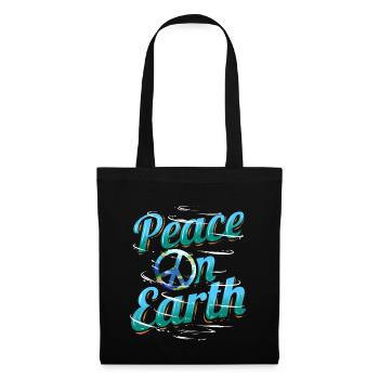 Logo Peace On Earth For Earth Day - Tote Bag - black - Front