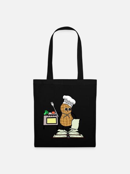 Peanut Cookbook Hobby Chef Cuisinière de cuisine - Sac en tissu - noir