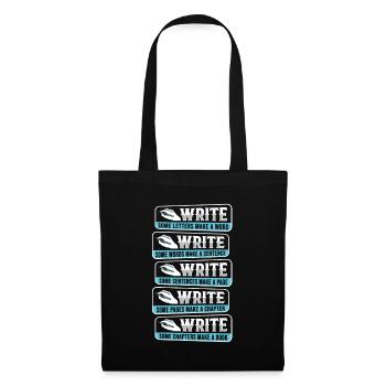 Romancier Auteur d’inspiration - Sac en tissu - noir - Devant