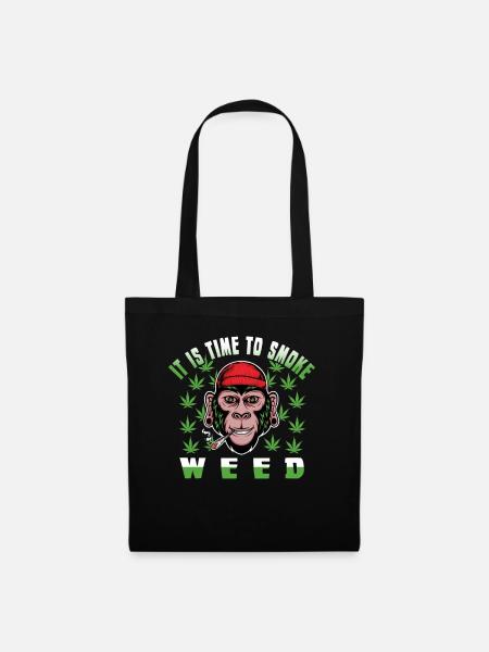 Kiffen Weed Spruch - Stoffbeutel - Schwarz
